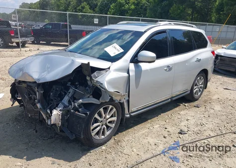 2015 Nissan Pathfinder Sl z USA, uszkodzony, nr VIN 5N1AR2MN7FC677996